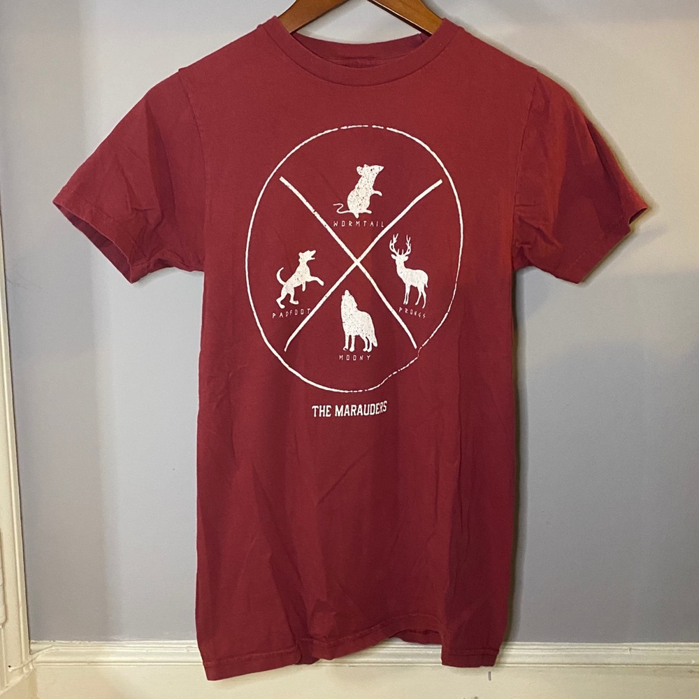 Harry Potter Marauders Red Tshirt Size small